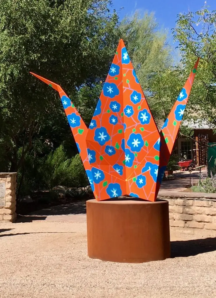 Blooming Stars from the series of Standing Cranes, will be so elegant in Fort Worth's Japanese Gardens.  By Kevin Box Studio.