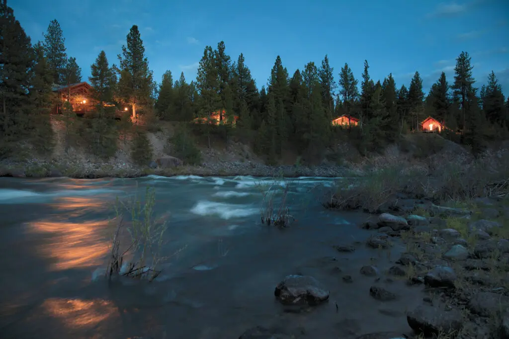 The roaring river along Paws Up's campsites will lull you to sleep. (Photo by Stuart Thurlkill)