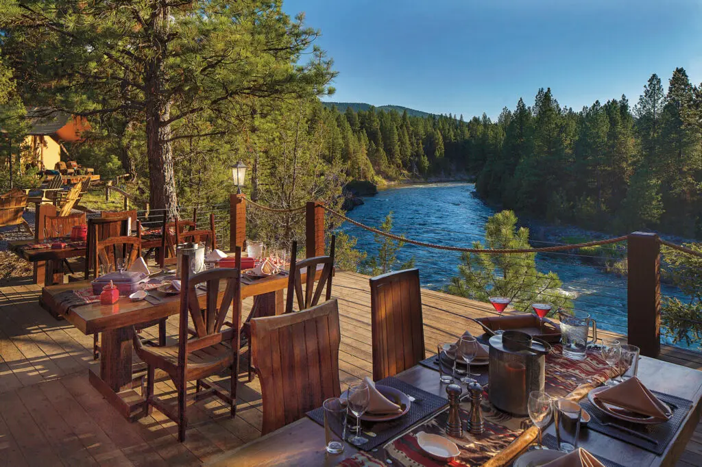 Dining at the Paws Up camps are elevated and bespoke to meet each guest's preferences. (Photo by Stuart Thurlkill)