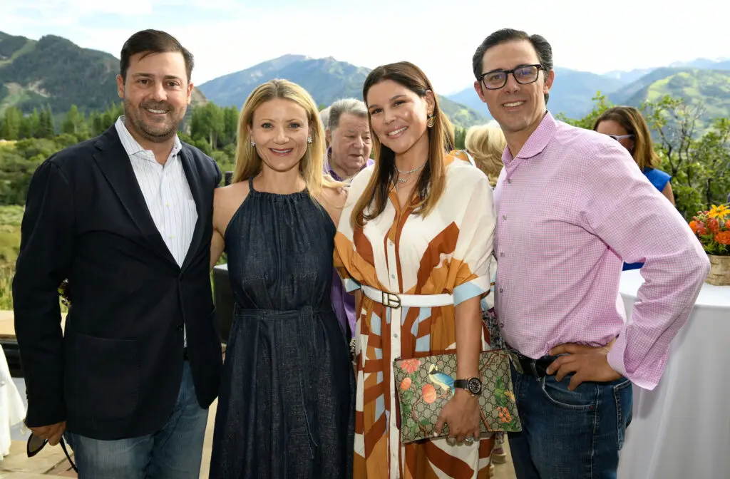 Ernie & Stephanie Cockrell, Estela & David Cockrell at the M.D. Anderson Cancer Center 'Making Cancer History' event in Aspen.