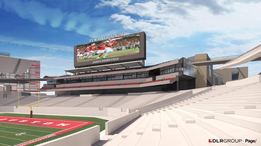 The TDECU Stadium renovation transformation will bring an impressive scoreboard that's Big 12 worthy. (Courtesy UH Athletics)