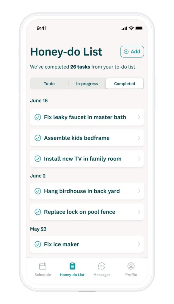 The Honey Homes mobile app allows for easy updates to a homeowner's list.