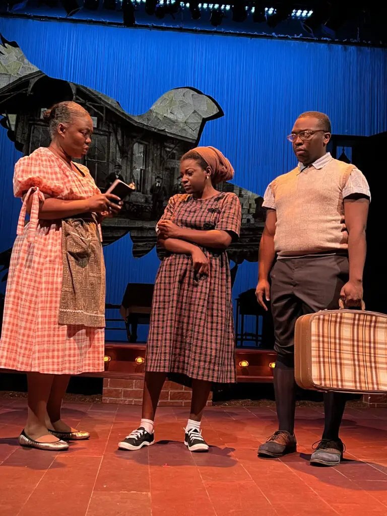 Rita L. Hughes, Manniah Harris, Alric Davis in Ensemble Theatre's production of "Phenomenal Woman: Maya Angelou" (Photo by Aesthetic Alkhemy)