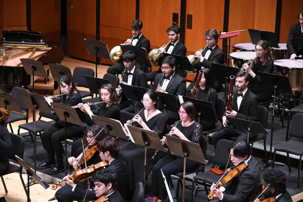 The TMF Orchestra performing the final concert at the Texas Music Festival (Photo by Jeff Grass)
