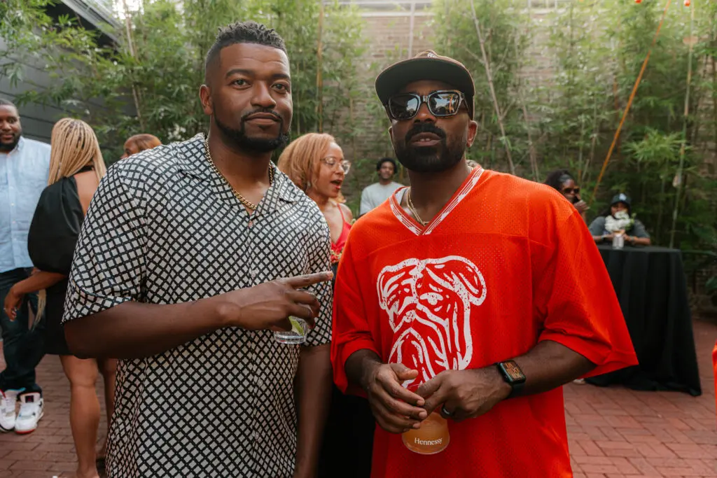 Jay Kell, Keith Jacobs at the Knight's Table cocktail reception (Photo by William Issac)