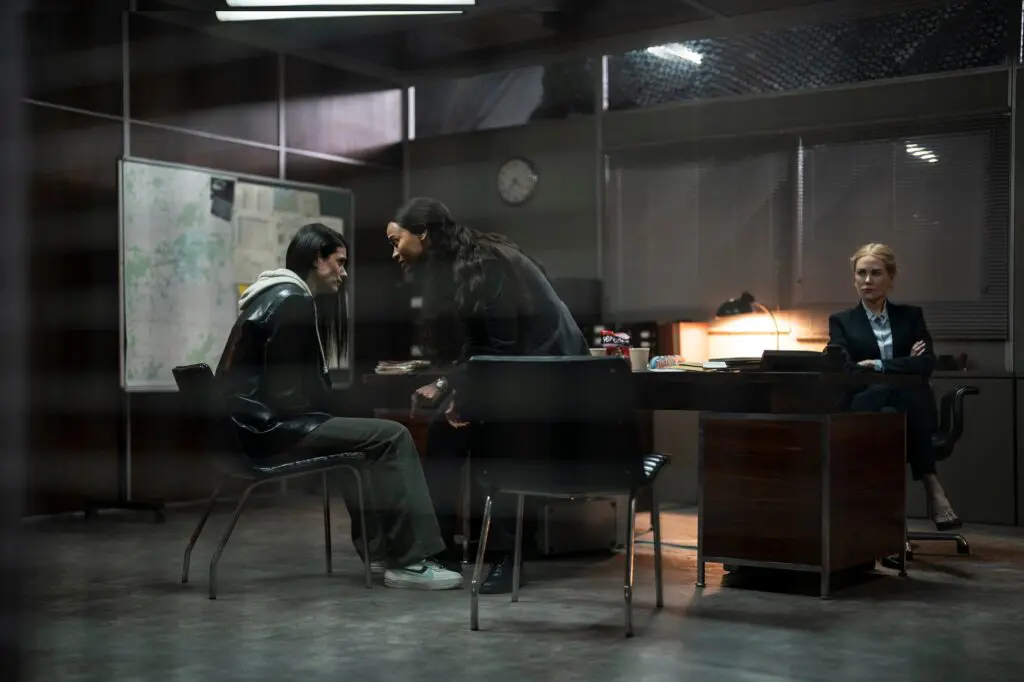 New recruit Cruz is about to get in over her head, according to the trailer of Lioness. (Photo by Luke Varley/Paramount+)