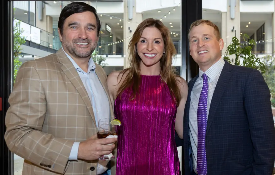 Craig Friou, Leslie Warren, Miles Matter at the Institute of Hispanic Culture of Houston gala preview party held at CAM Studio. (Photo by Pablo Delgado of Metanoia Films)