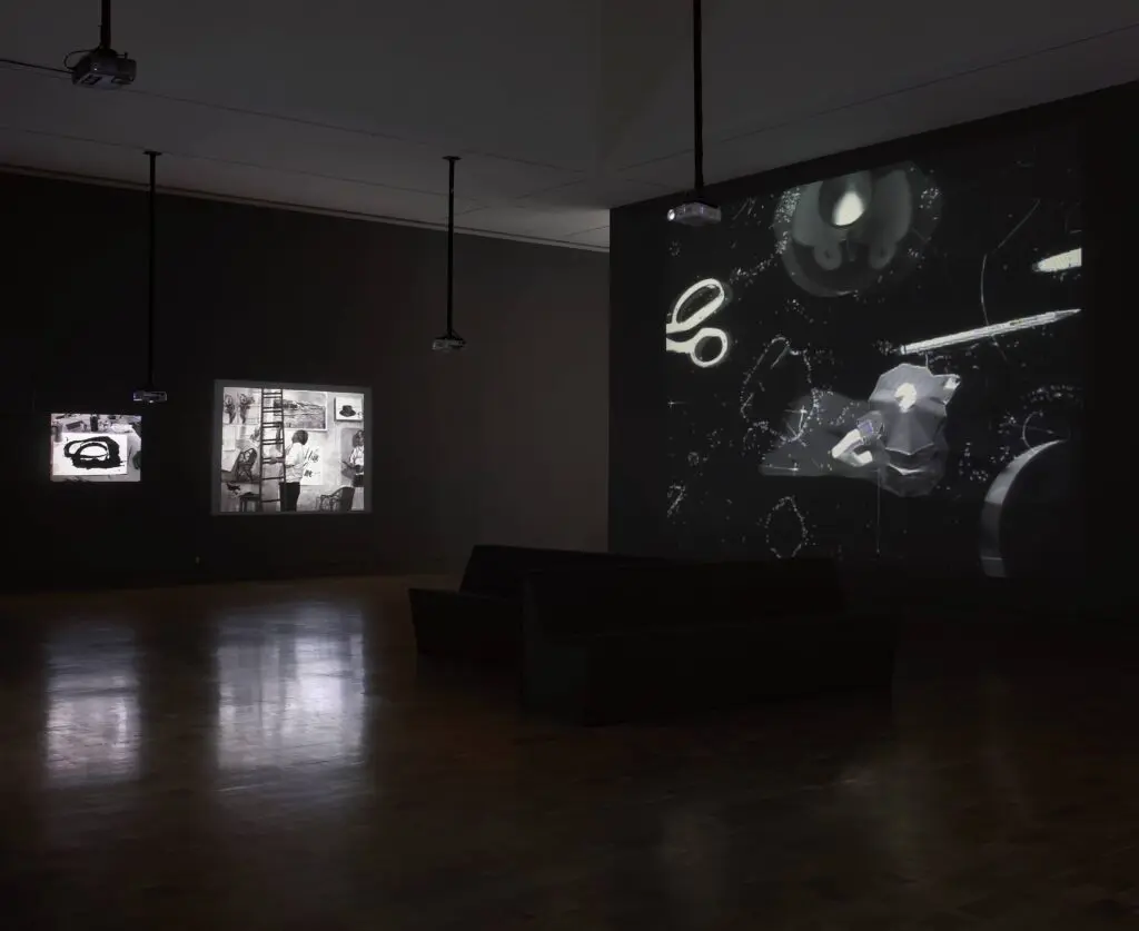 William-Kentridge's "7 Fragments for Georges Méliès," installation view, 2003. (Courtesy Museum of Fine Arts, Houston)
