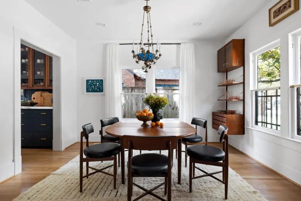 The charming dining room at 1635 Hawthorne in Houston's Montrose neighborhood. (Photo by Josh Gremillion for Martha Turner Sotheby's International Realty )