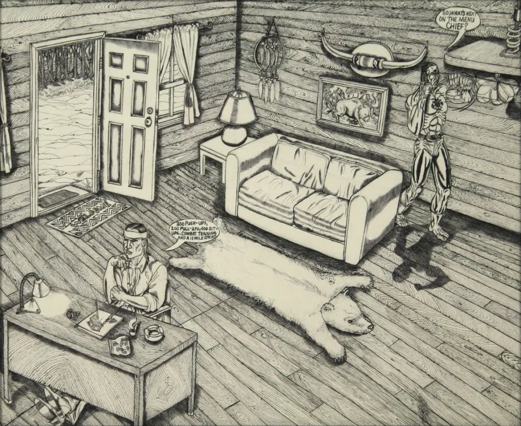 El Franco Lee II's drawing "Blacsheep Training," 2007. (Courtesy El Franco Lee II)