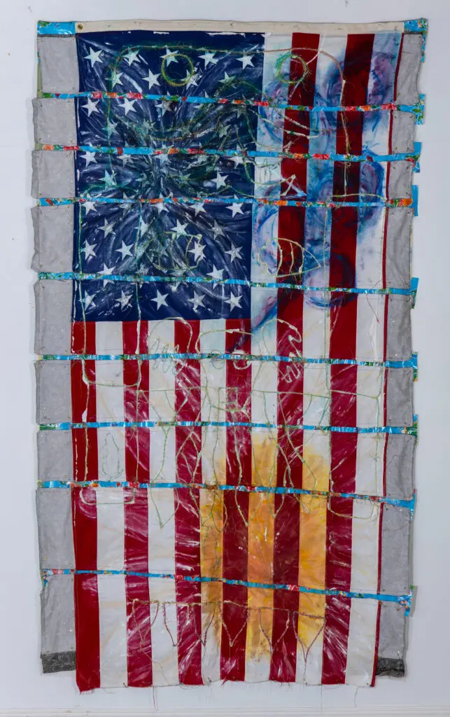 Consuelo Jimenez Underwood's "Quatlique, Can You See Matchuk?," 2023, at Ruiz-Healy Art (Courtesy Ruiz-Healy Art) 