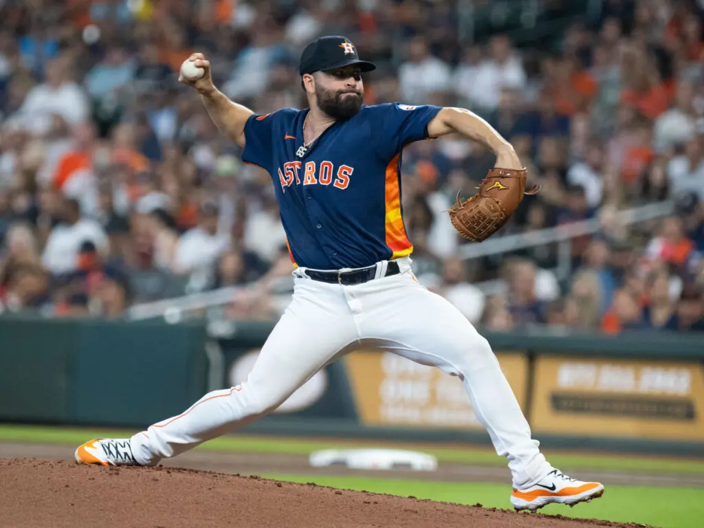 Houston Astros pitcher Jose Urquidy has had some big postseason moments. (Photo by F. Carter Smith)