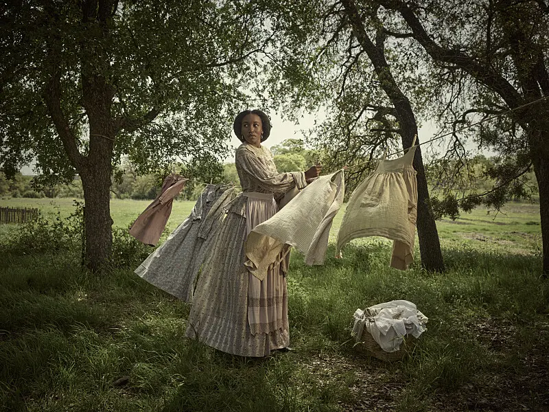 Lauren E Banks plays the role of Jennie Reeves in Lawmen: Bass Reeves. (Photo by Kwaku Alston)