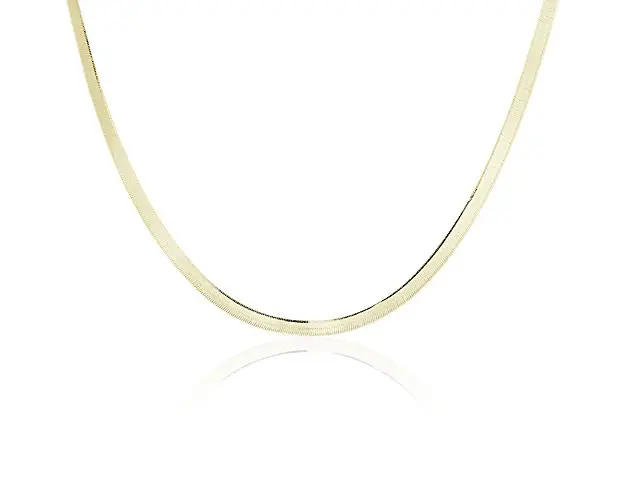 18" Herringbone Chain In 14k Italian Yellow Gold