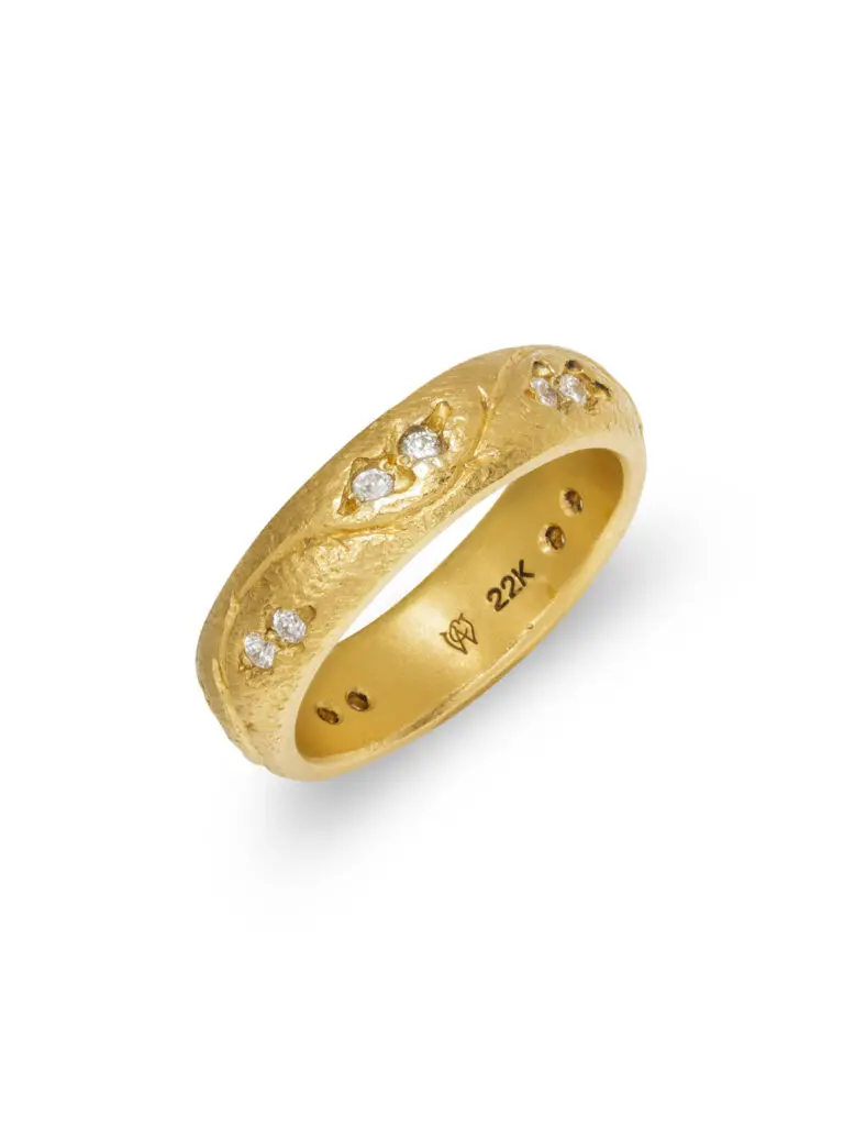 Cathy Waterman Grow Baby Grow Diamond Yellow Gold Band is sure to make a sophisticated and elegant statement.