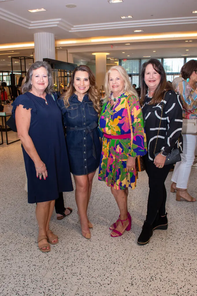 Cathy Biediger, Isela Garcia, Cookie Michael, Kim Folger at the Tootsies salute to Pat Mann Phillips, Houston Rodeo's first female board chair. (Photo by Jacob Power)