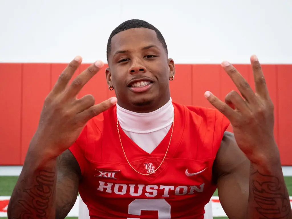 University of Houston wide receiver Matthew Golden is a star on the come. And everyone knows it. (Photo by F. Carter Smith) 