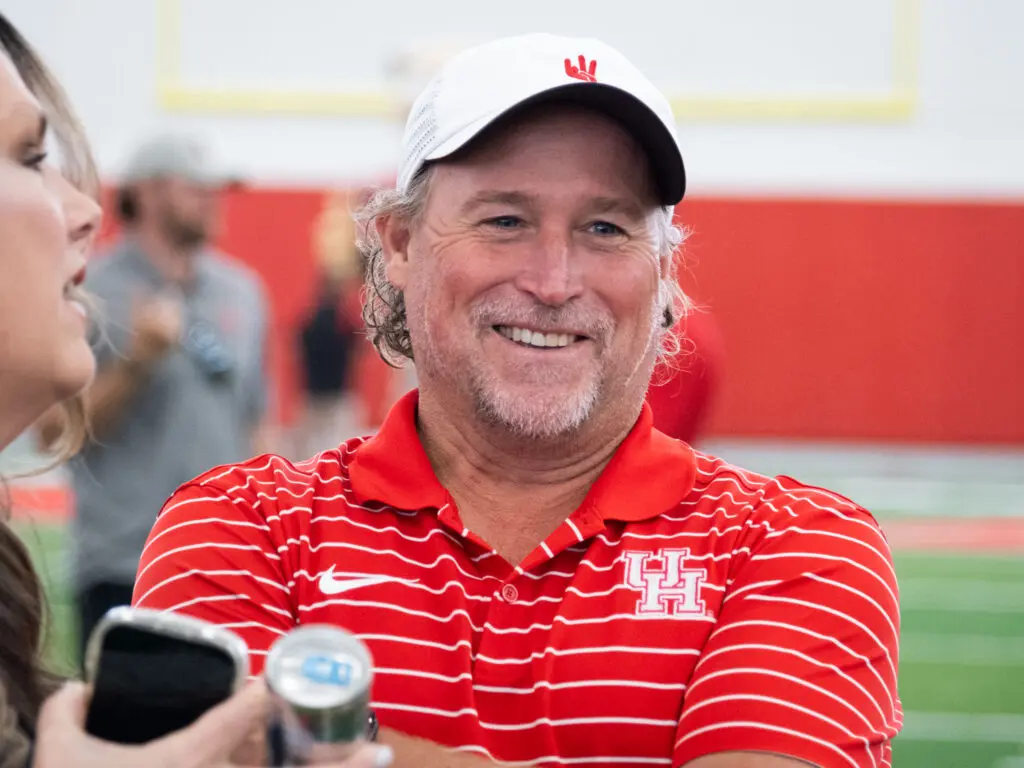 University of Houston football coach Dana Holgorsen seems more relaxed these days. (Photo by F. Carter Smith) 