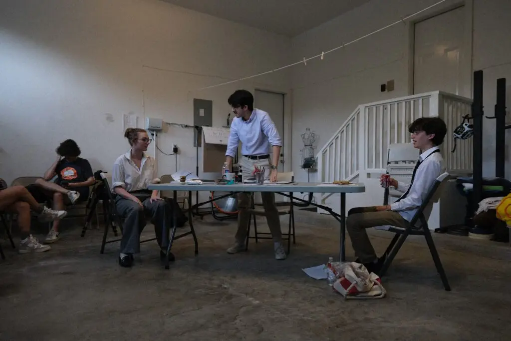 Rehearsals of "American Pop," written and directed by Will Newman (Photo by Saranna Zhang)