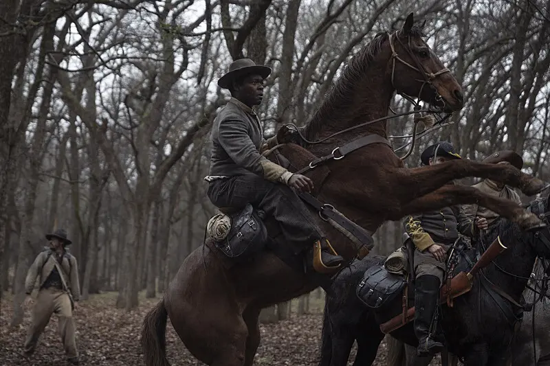 David Oyelewo, not his stunt double, as Bass Reeves. (Photo by Emerson Miller)