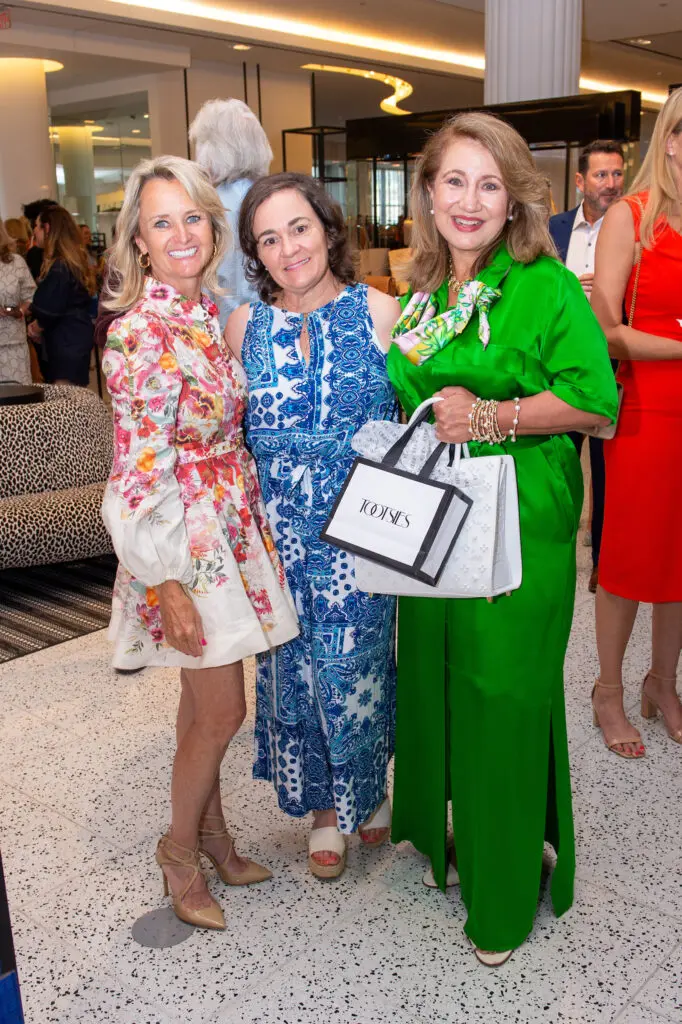 Dr. Kelly Larkin, Yvette Clark, Terry Agris at the Tootsies salute to Pat Mann Phillips, Houston Rodeo's first female board chair. (Photo by Jacob Power)