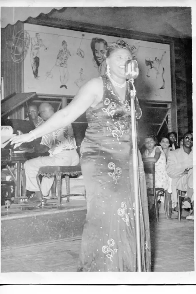Earlene Harris, a popular rhythm and blues singer sang at The Eldorado Ballroom in the 40s and 50s.  (Photo by Courtesy of The Eldorado Ballroom)
