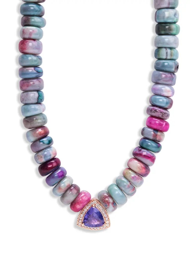This lush Jacquie Aiche beaded necklace is the perfect necklace for layering.