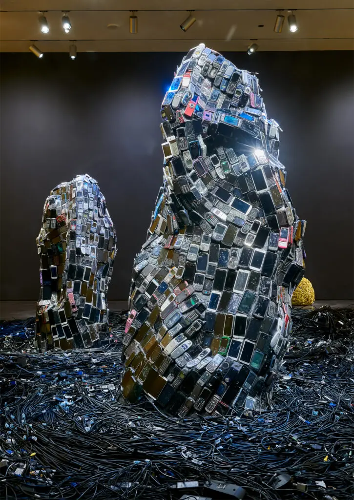 Jean Shin's "Huddled Masses," 2020, at The Asian Art Museum (Courtesy Kevin Candland and The Asian Art Museum) 
