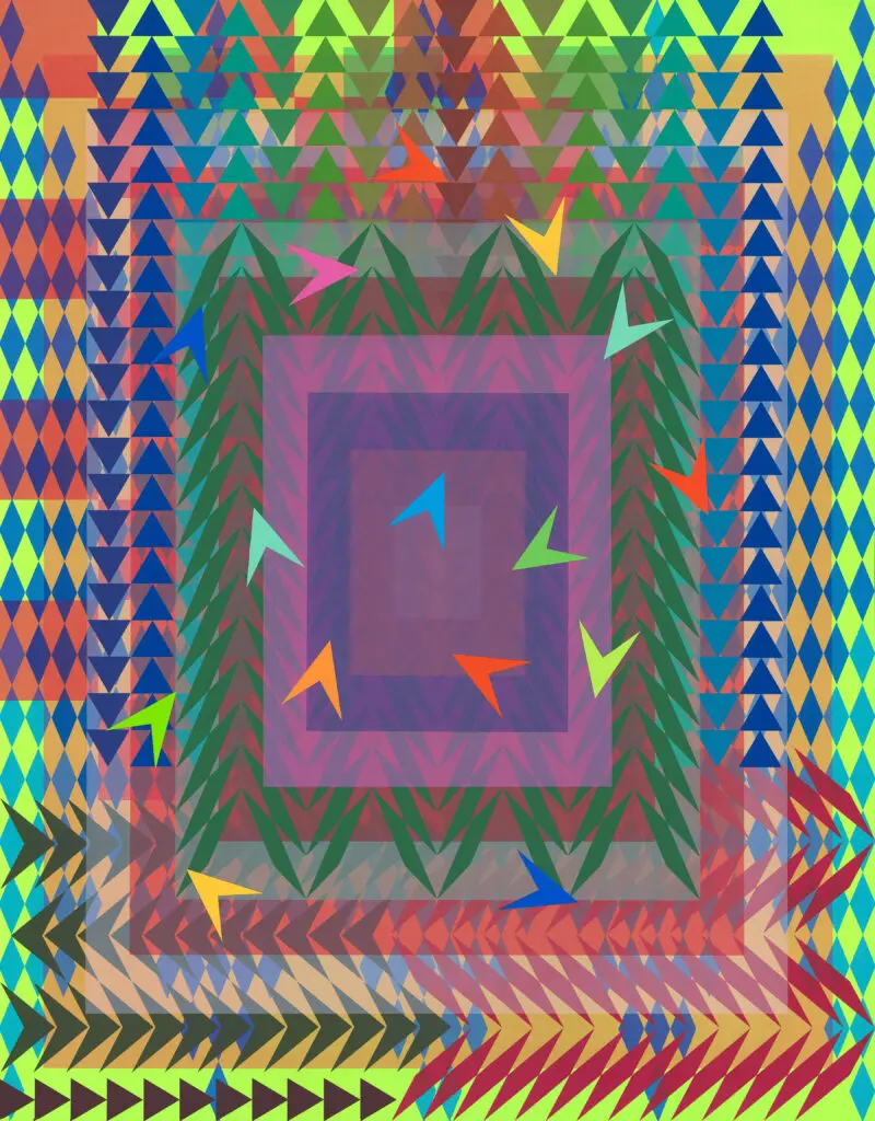 Jeffrey Gibson's "Play Among The Stars," 2023, at Tandem Press (Courtesy of Tandem Press)