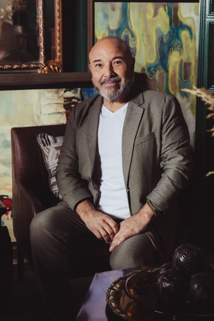 Designer Joel Baldazo at Thrift Studio 2023 in Dallas.  (Photo by Aaron Dougherty)