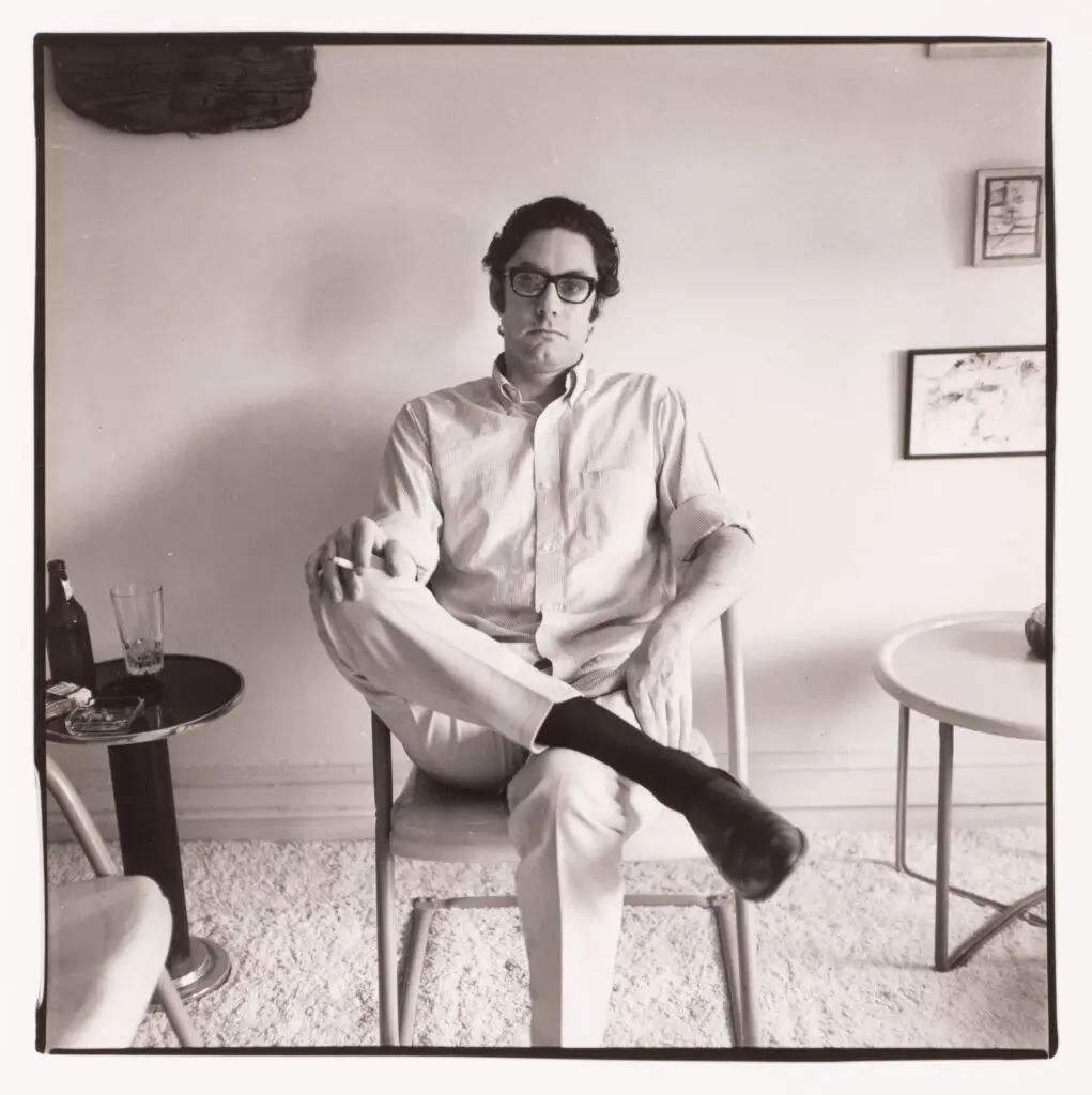 John R. Gossage's "Portrait of Walter Hopps," 1969. The Menil Collection, Houston. (Promised gift of Caroline Huber and the estate of Walter Hopps); © John R. Gossage)