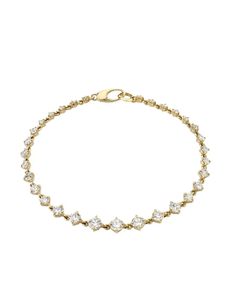 Lizzie Mandler Eclat Graduated Diamond Tennis Yellow Gold Bracelet is the perfect gift for someone special.