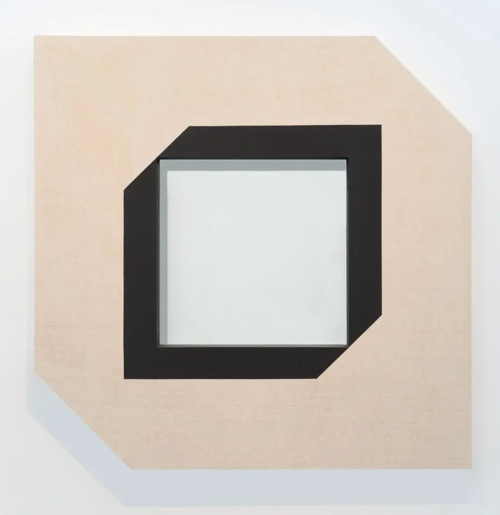 Larry Bell's "Conrad Hawk," 1961 (Courtesy the Menil Collection)