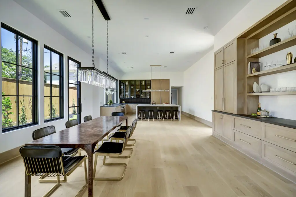 Looking through from dining area to kitchen at 3628 Locke Lane. (Photo by TK Images for Compass)