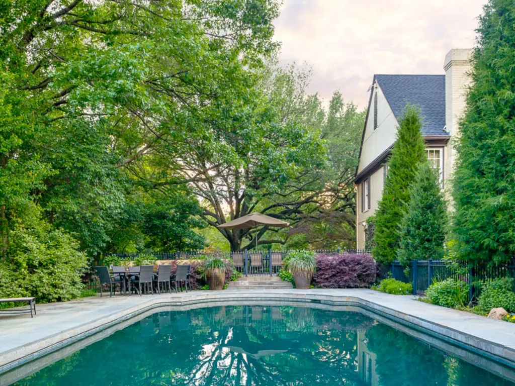 The pool at the 2023 Kips Bay Decorator Show House Dallas.