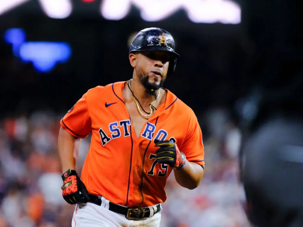 Jose Abreu is coming up big in the playoffs for the Houston Astros. (Photo by F. Carter Smith)