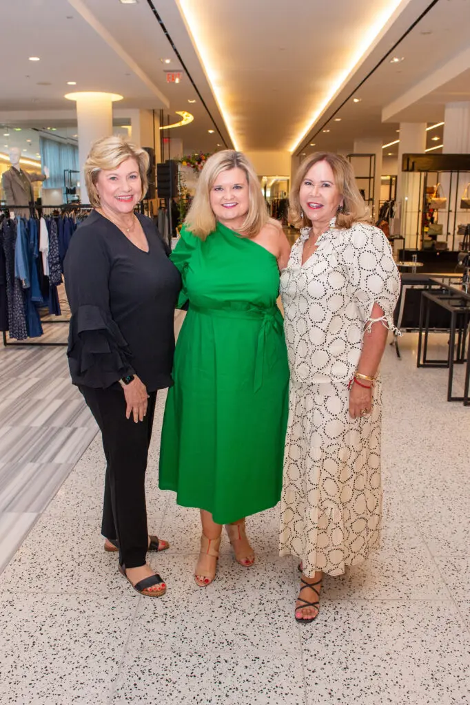 Susan Buddeke, Ann Massey, Cyndy Garza Roberts at the Tootsies salute to Pat Mann Phillips, Houston Rodeo's first female board chair. (Photo by Jacob Power)
