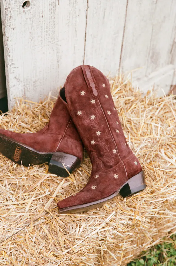 The Annie in brick suede, $425