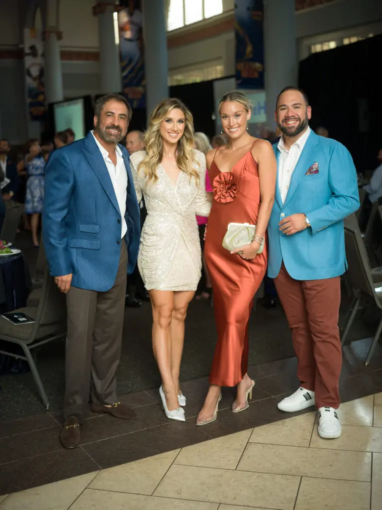 Andy Aweida, Emily Carruth, Caroline Walker, Jeremy Jenson at the HelpCureHD gala held in Union Station at Minute Maid Park.  (Photo by Daniel Ortiz)