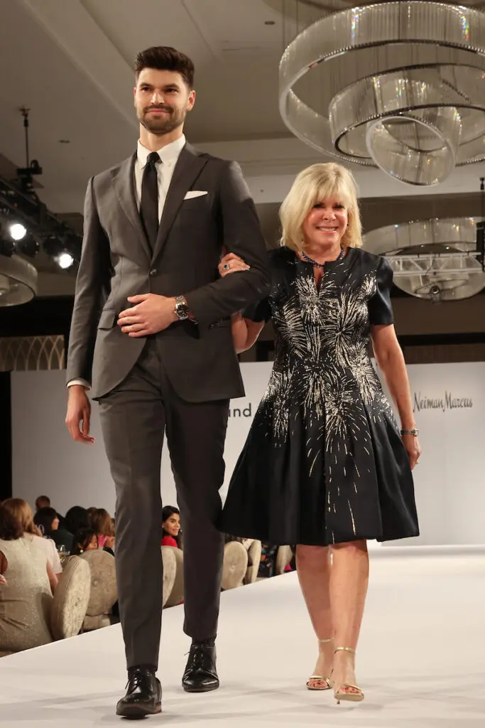 Honoree Zane Carruth wearing Oscar de la Renta Raffle chairs Elia Gabbanelli, Kristen Collins, Bethany Buchanan at the PaperCity Philanthropy in Fashion Best Dressed luncheon (Photo by Priscilla Dickson)