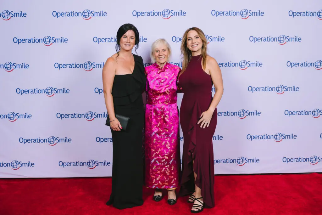 Claudia Lopez, Operation Smile co-founder Kathy Magee, Sara Caso at the Operation Smile Gala held at the Royal Sonesta Hotel. (Photo by Johnny Than)