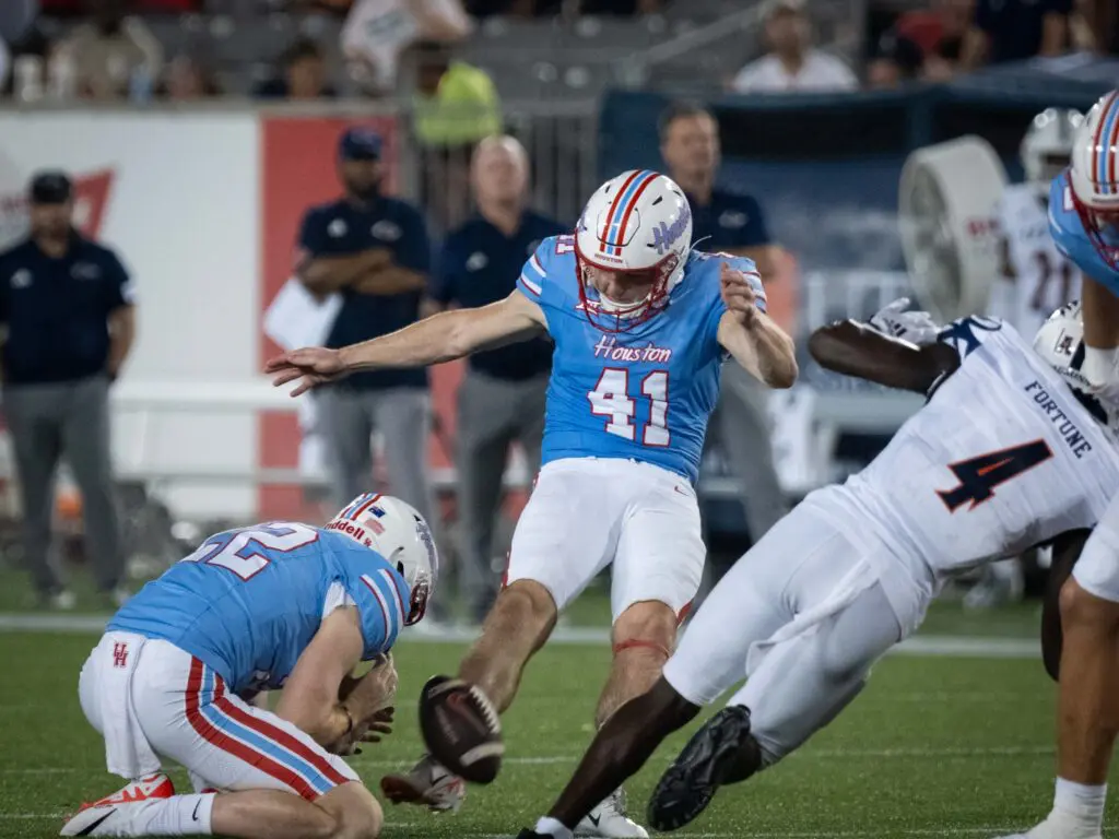University of Houston kicker Jack Martin must be a steady leg. (Photo by F. Carter Smith)