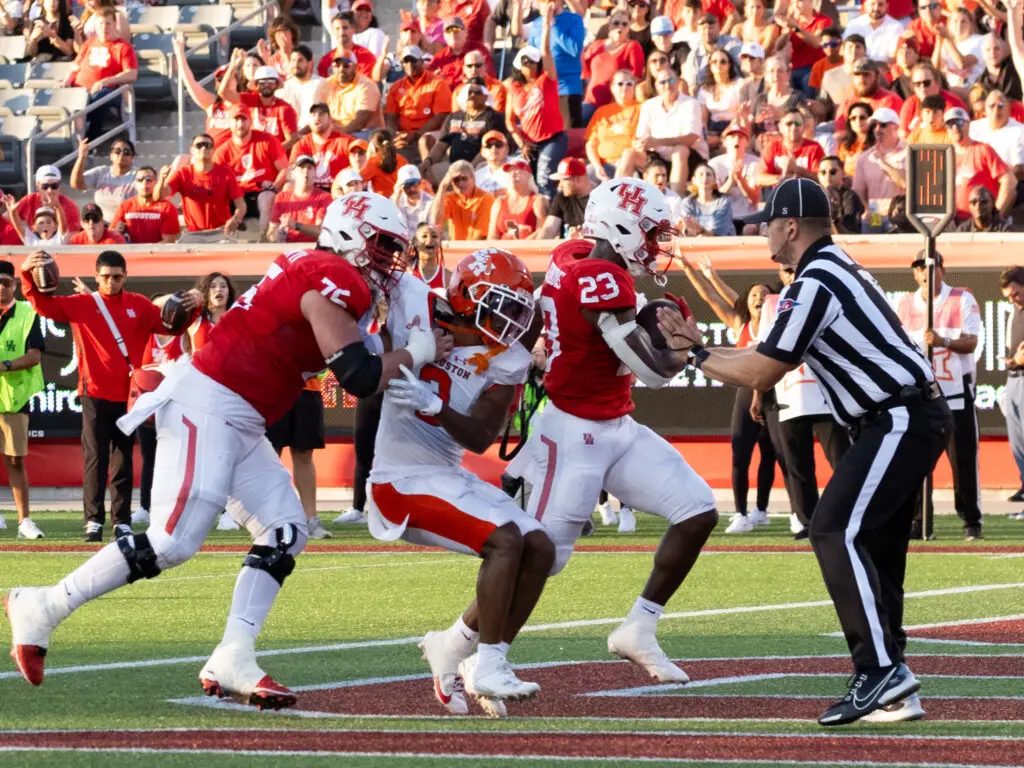 University of Houston running back Parker Jenkins scored three touchdowns in his first college start. (Photo by F. Carter Smith)