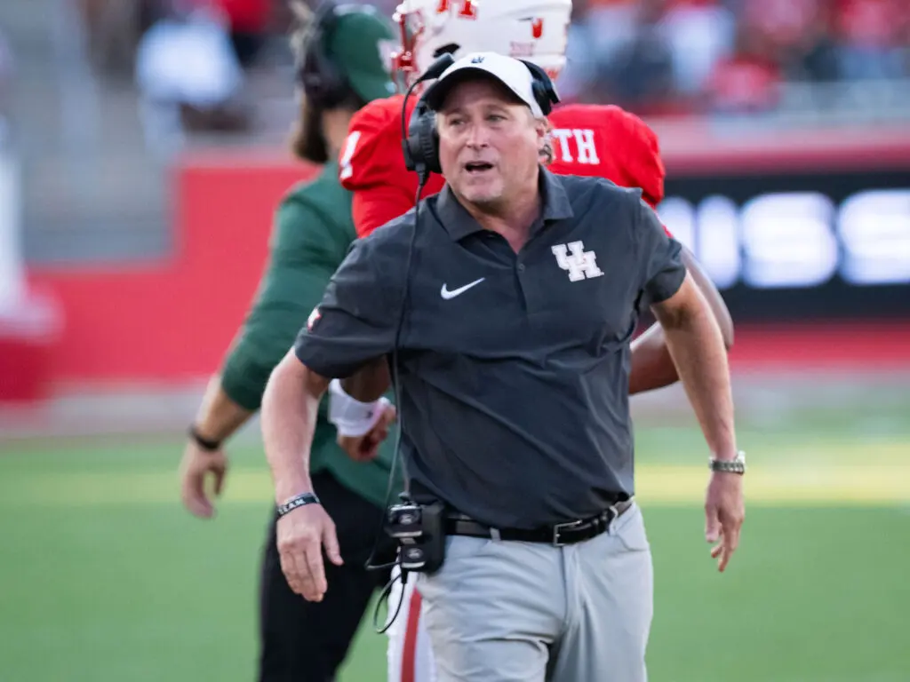 University of Houston coach Dana Holgorsen is often under the microscope. (Photo by F. Carter Smith)