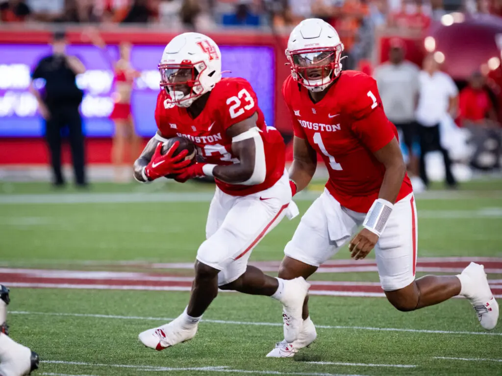 University of Houston running back Parker Jenkins brings a sprinter's speed.  (Photo by F. Carter Smith)