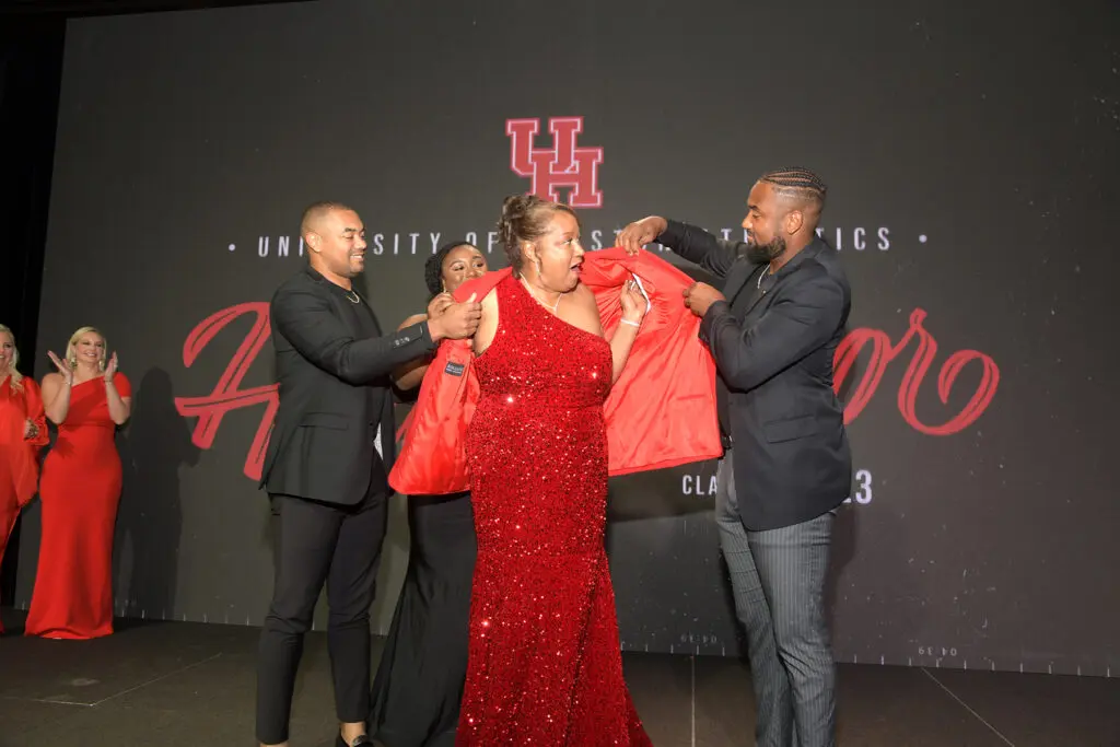 UH women's basketball great Sonya Watkins Ellis left Detroit to find a new future at the University of Houston. Now she is in the UH Hall of Honor. (Photo by Eddy Matchette/Courtesy UH Athletics)