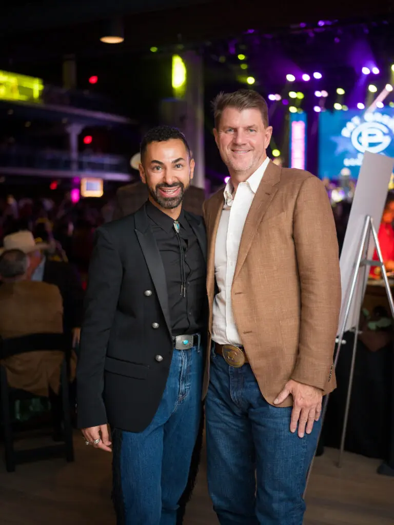 Fady Armanious, Bill Baldwin  at the Houston Cattle Baron's Ball held at Post 713 Houston. (Photo by Daniel Ortiz)