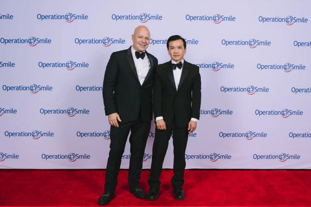 Henri Merceron, Viet Hoang at the Operation Smile Gala held at the Royal Sonesta Hotel. (Photo by Johnny Than)