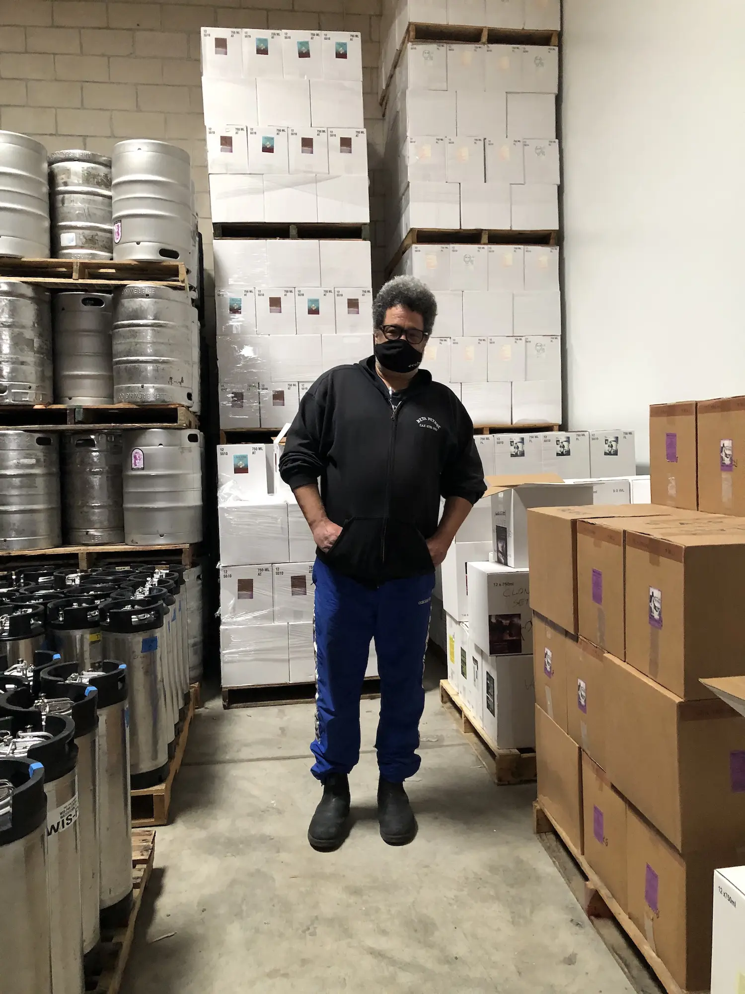 Scott Sampler at his winemaking facility in Buellton, California.
