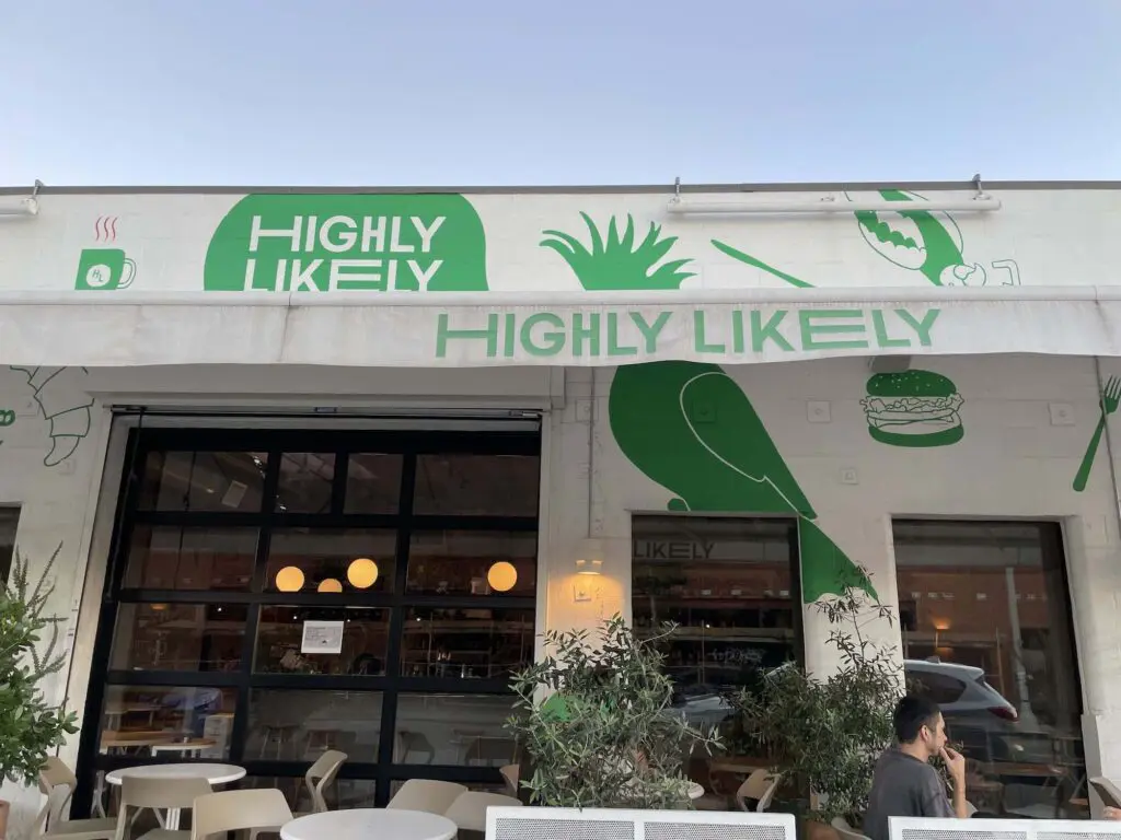 Highly Likely, where one finds chicken liver mousse – among other great things on the food menu – good coffee, and a commendable selection of wines. 
